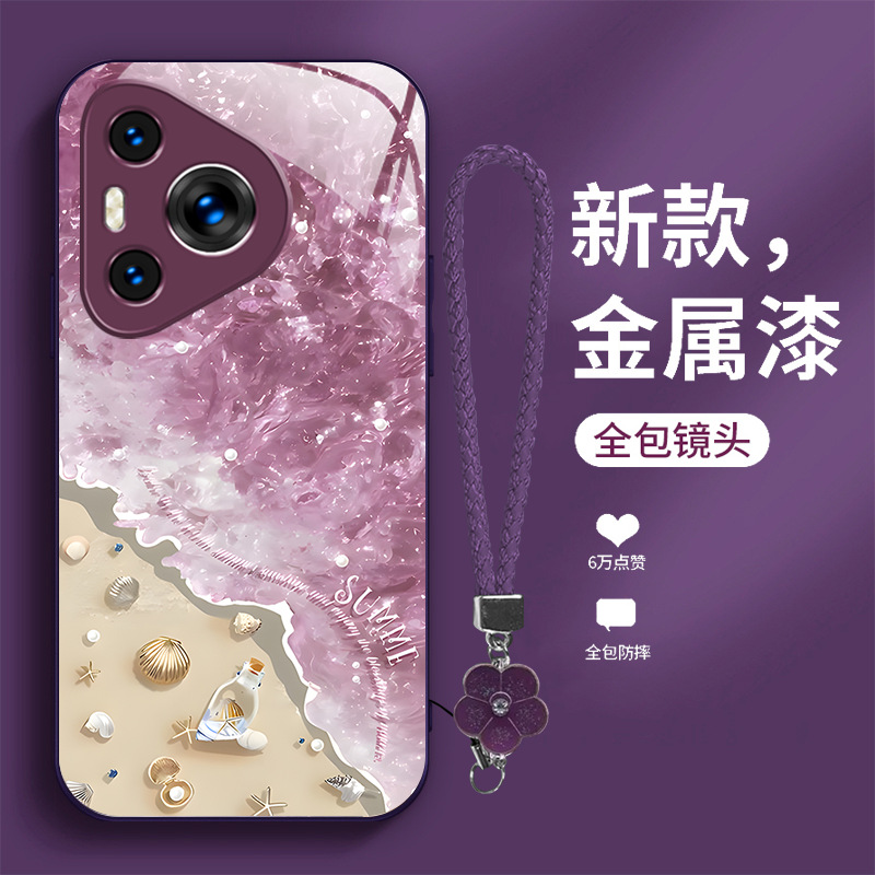 مناسبة لـ Huawei P80 Case Phone Case P70 Beach Wave P60 Shell P50 Metal Paint GT Summer 30 Flower Lanyard مناسبة لـ Huawei P80 Case Phone Case P70 Beach Wave P60 Shell P50 Metal Paint GT Summer 30 Flower Lanyard