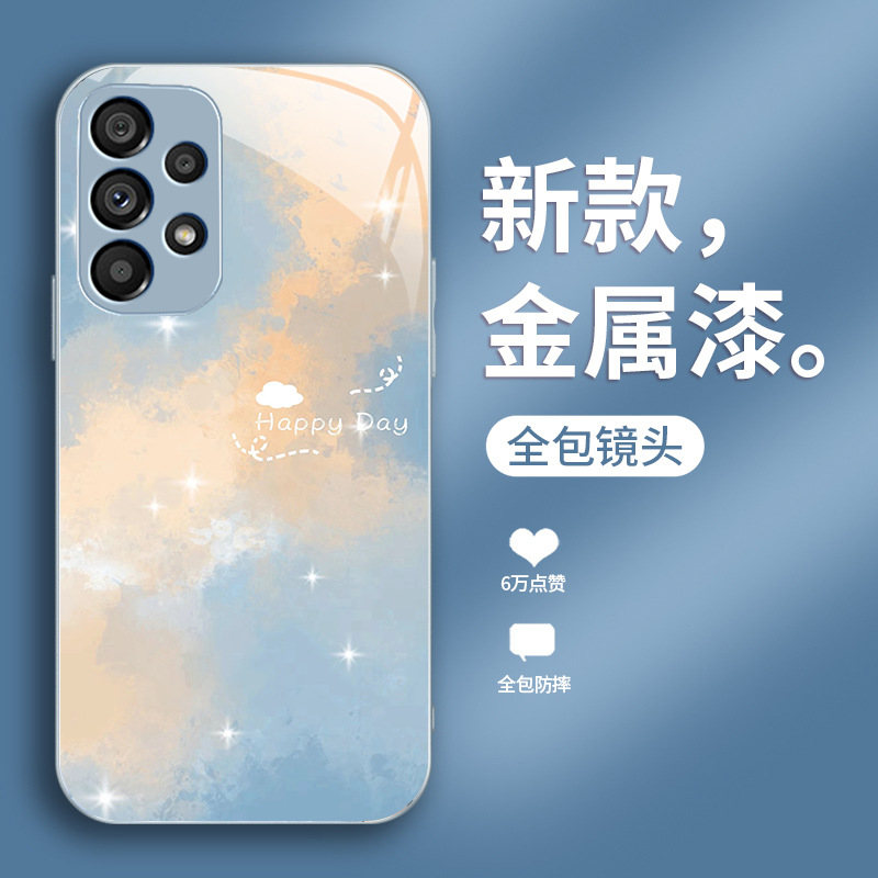 مناسبة لـ Samsung S9 تقديم حالة الهاتف المحمول S21 Niche Creative S10 Lradient Color S11e Liquid Glass Head مناسبة لـ Samsung S9 تقديم حالة الهاتف المحمول S21 Niche Creative S10 Lradient Color S11e Liquid Glass Head