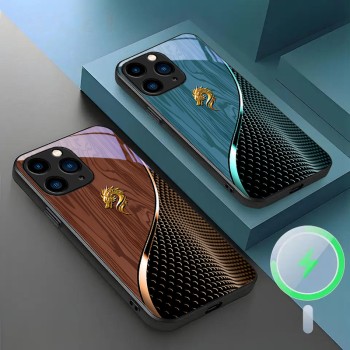ينطبق على iPhone 16 حالة الهاتف المحمول 15 الاتجاه الوطني 14 Wood Grain 13 Dragon Qi 12 شفط مغناطيسي بالإضافة إلى تسليم Aliexpress