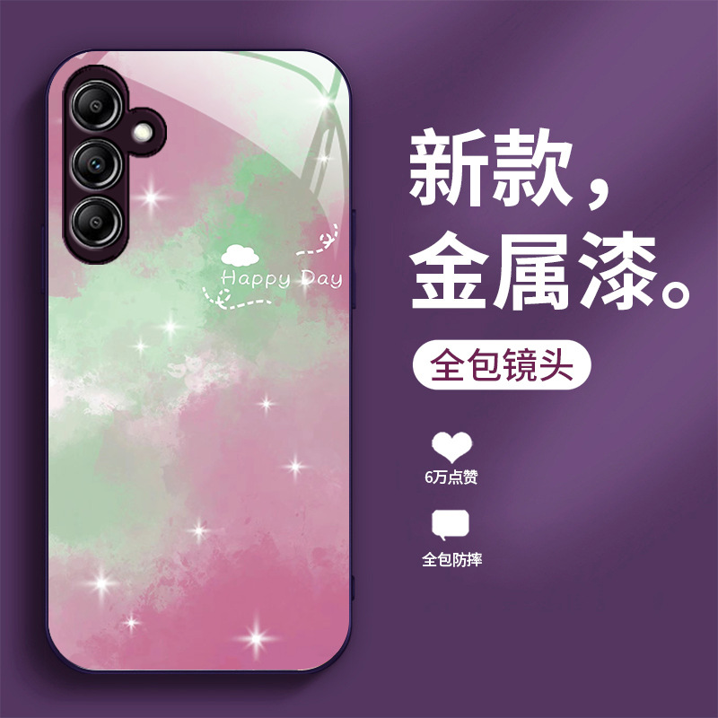 مناسبة لـ Samsung A14 تقديم حالة الهاتف المحمول A20 Niche Creative A30 Lradient Color S11 Liquid Glass Beend مناسبة لـ Samsung A14 تقديم حالة الهاتف المحمول A20 Niche Creative A30 Lradient Color S11 Liquid Glass Beend