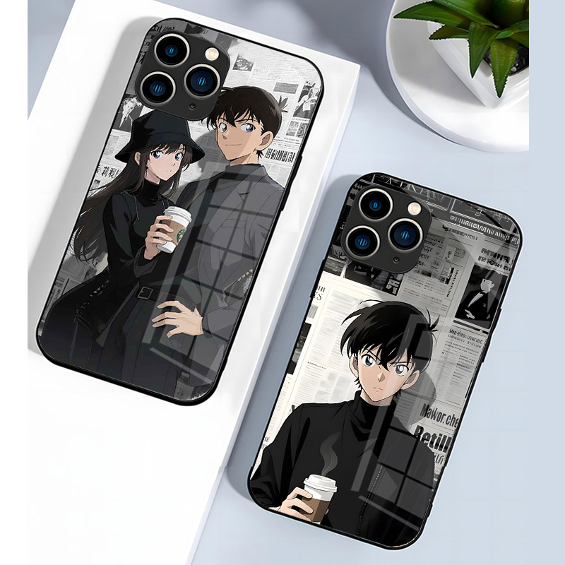 ينطبق على Apple 16Plus Mobile Case 15 Cartoon 14 Newspaper Conan 13 Xiaolan 12 زوجين 11 زجاج XS Love ينطبق على Apple 16Plus Mobile Case 15 Cartoon 14 Newspaper Conan 13 Xiaolan 12 زوجين 11 زجاج XS Love
