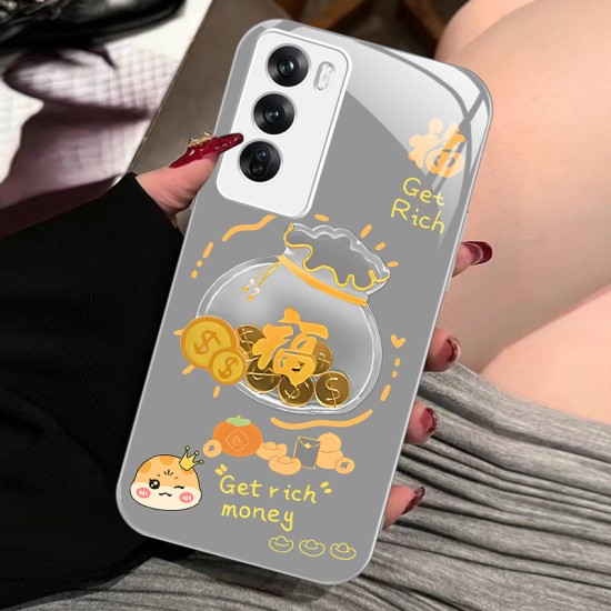 ينطبق على OppofIndx8 Mobile Phone Case New Year X7 Gold Coin Bag A1 Frasnal و Slevant Reno13 Anti-Fall Glass