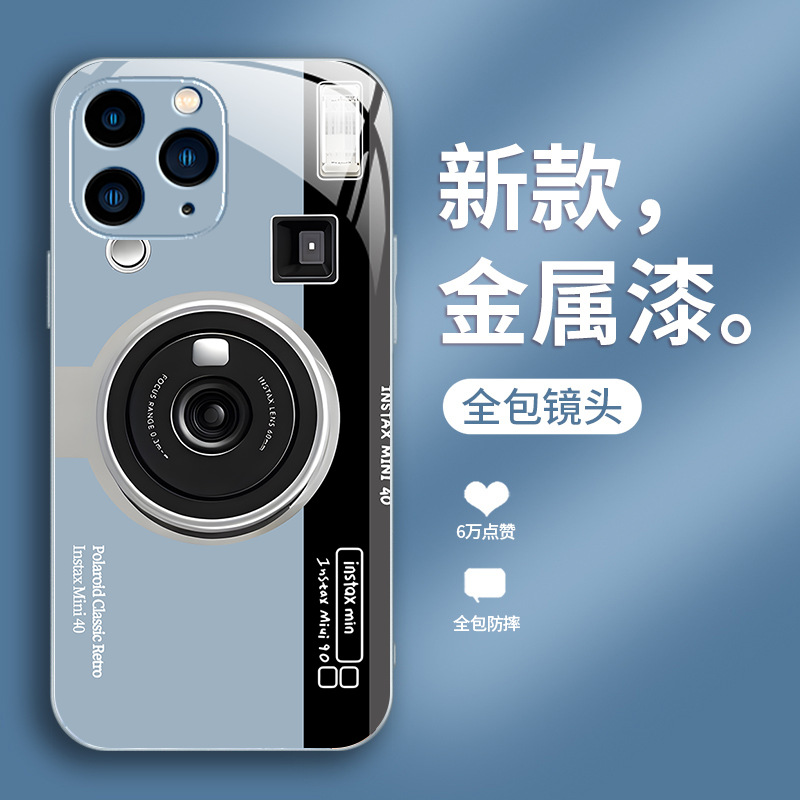 ينطبق على Apple 15/Pro/Plus Creative Camera Apple 11Pro Liquid Glass Shell الكامل المضاد للهبوط ينطبق على Apple 15/Pro/Plus Creative Camera Apple 11Pro Liquid Glass Shell الكامل المضاد للهبوط