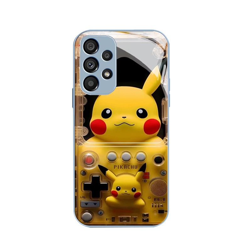 مناسبة لـ Samsung S10 Pikachu S20 Gaming Console S22 Cartoon Fe Glass Shell بالإضافة مناسبة لـ Samsung S10 Pikachu S20 Gaming Console S22 Cartoon Fe Glass Shell بالإضافة