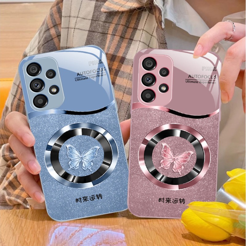 مناسبة لـ Samsung S25 Ultra Case S20 Ring Butterfly S21 Liquid S22 Fashion S23 Drop-Proof Plugh Full Package مناسبة لـ Samsung S25 Ultra Case S20 Ring Butterfly S21 Liquid S22 Fashion S23 Drop-Proof Plugh Full Package