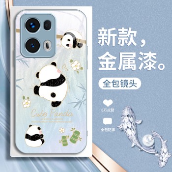 ينطبق على OPPOFINDX8 للهاتف المحمول A93 Cartoon Panda A11 CUTE A8 Feather Yarn A97 Super Boof Looking Pro Liquid