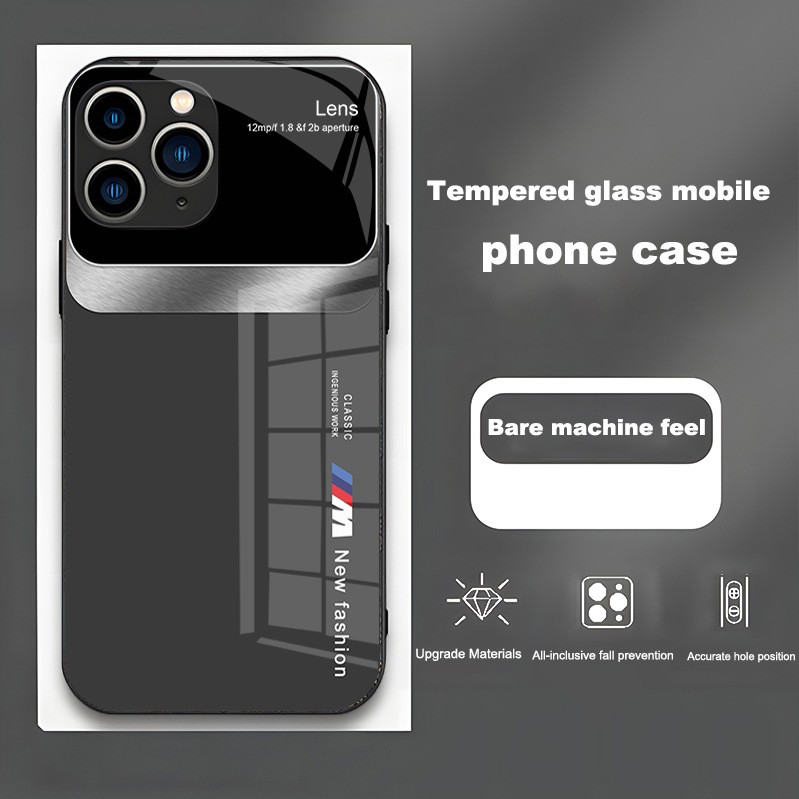 ينطبق على Apple 14 Promax Mobile Case Lens Box BMW Light Luxury Luxury Simple Formerable Glass ينطبق على Apple 14 Promax Mobile Case Lens Box BMW Light Luxury Luxury Simple Formerable Glass