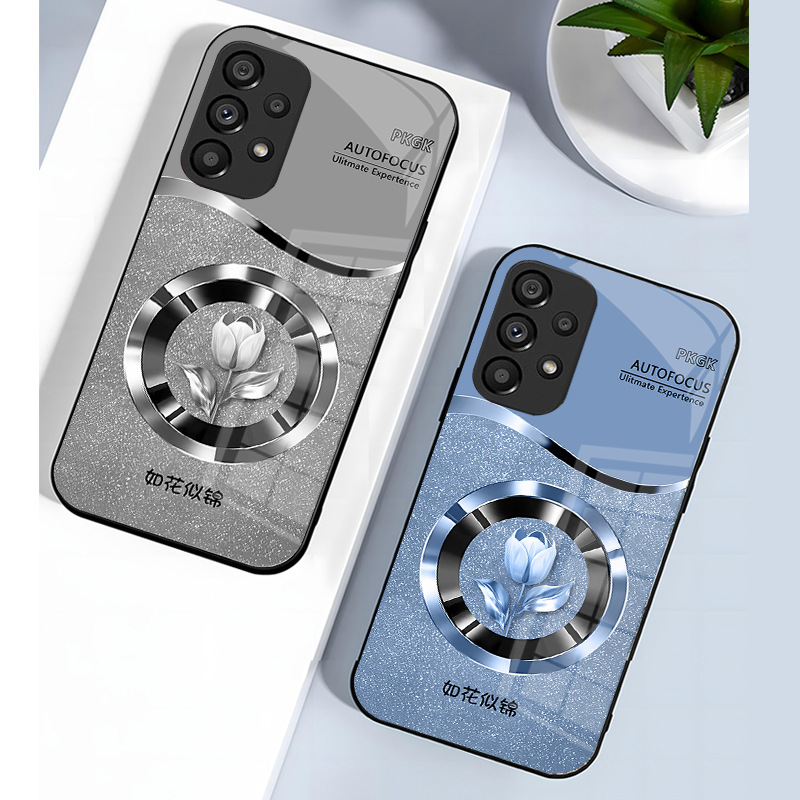 مناسبة لـ Samsung S25Pro Phone Case S24 Ring Tulip S23 Fashion S10E Drop-Probling بالإضافة إلى زجاج شامل للجميع مناسبة لـ Samsung S25Pro Phone Case S24 Ring Tulip S23 Fashion S10E Drop-Probling بالإضافة إلى زجاج شامل للجميع