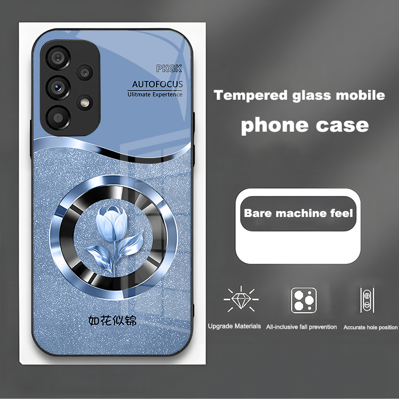 مناسبة لـ Samsung S25Pro Phone Case S24 Ring Tulip S23 Fashion S10E Drop-Probling بالإضافة إلى زجاج شامل للجميع مناسبة لـ Samsung S25Pro Phone Case S24 Ring Tulip S23 Fashion S10E Drop-Probling بالإضافة إلى زجاج شامل للجميع