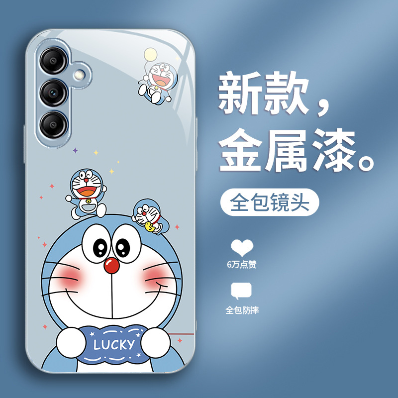 مناسبة لـ Samsung A33 Doraemon A72 الزجاج السائل Fe الزوجين A54 Dingdang Cat A73 Cartoon S30 الرجال والنساء مناسبة لـ Samsung A33 Doraemon A72 الزجاج السائل Fe الزوجين A54 Dingdang Cat A73 Cartoon S30 الرجال والنساء