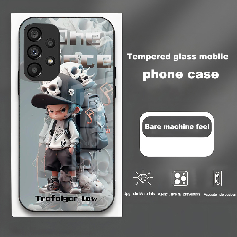 مناسبة لـ Samsung S23 Ultra One Piece 20 Dragon Ball S11 Luffy & Zoro S8 Glass 23 Goku Fe Anti-Fall مناسبة لـ Samsung S23 Ultra One Piece 20 Dragon Ball S11 Luffy & Zoro S8 Glass 23 Goku Fe Anti-Fall