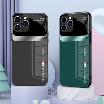 ينطبق على Apple 14 Promax Mobile Case Lens Box BMW Light Luxury Luxury Simple Formerable Glass