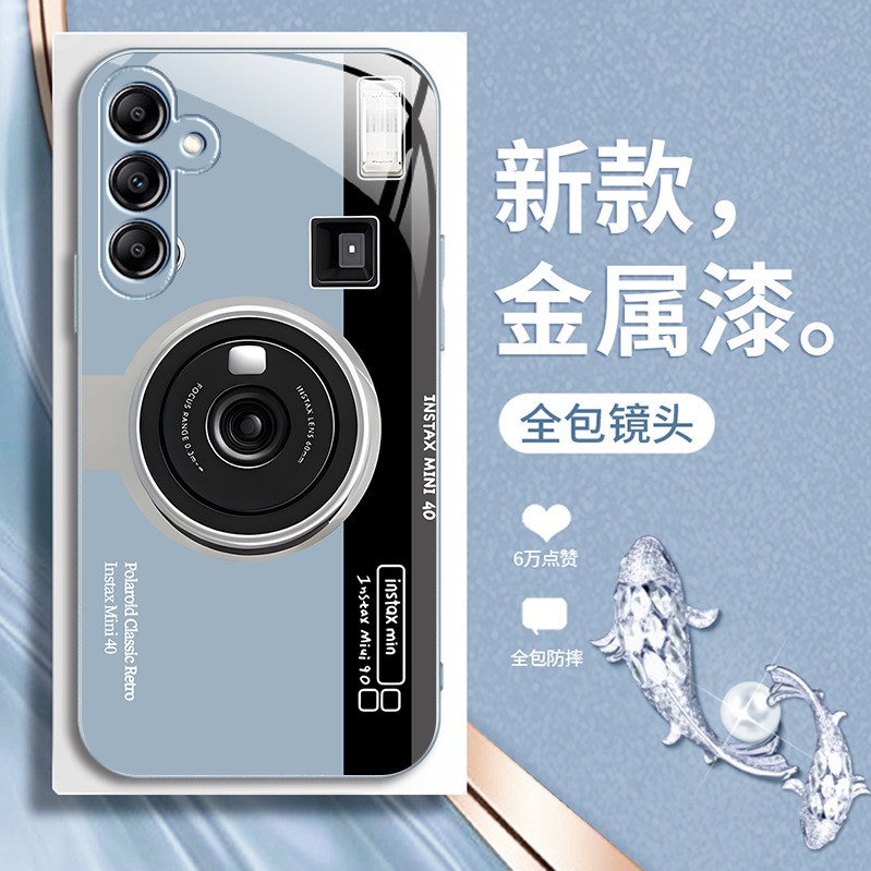 مناسبة لـ Samsunga32 New Creative Camera A52S Metal Liquid Glass Shell A54 Cluse-Intivicive S21FE مناسبة لـ Samsunga32 New Creative Camera A52S Metal Liquid Glass Shell A54 Cluse-Intivicive S21FE