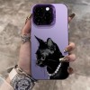 جراب قلادة القطة السوداء لهواتف ايفون Apple 16Pro وiPhone 15 Pro Premium و14 Pro 13 Pro جراب قلادة القطة السوداء لهواتف ايفون Apple 16Pro وiPhone 15 Pro Premium و14 Pro 13 Pro