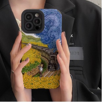 ينطبق على 17 17Pro 17Promax 17Air Van Gogh Painting Soft Shell 16 16Pro 16Promax 15