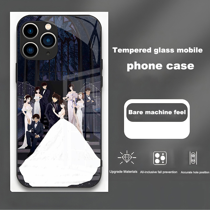 ينطبق على Apple 16Plus Mobile Case 15 Cartoon 14 Newspaper Conan 13 Xiaolan 12 زوجين 11 زجاج XS Love ينطبق على Apple 16Plus Mobile Case 15 Cartoon 14 Newspaper Conan 13 Xiaolan 12 زوجين 11 زجاج XS Love