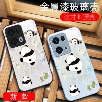 ينطبق على OPPOFINDX8 للهاتف المحمول A93 Cartoon Panda A11 CUTE A8 Feather Yarn A97 Super Boof Looking Pro Liquid