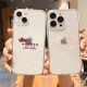 نص زوجان مناسب لـ Apple 16 Phone Case 15 Heartbeat 14 Highlend Sense 13 Niche 12 فريدة من نوعها 11 قذيفة ناعمة شاملة
