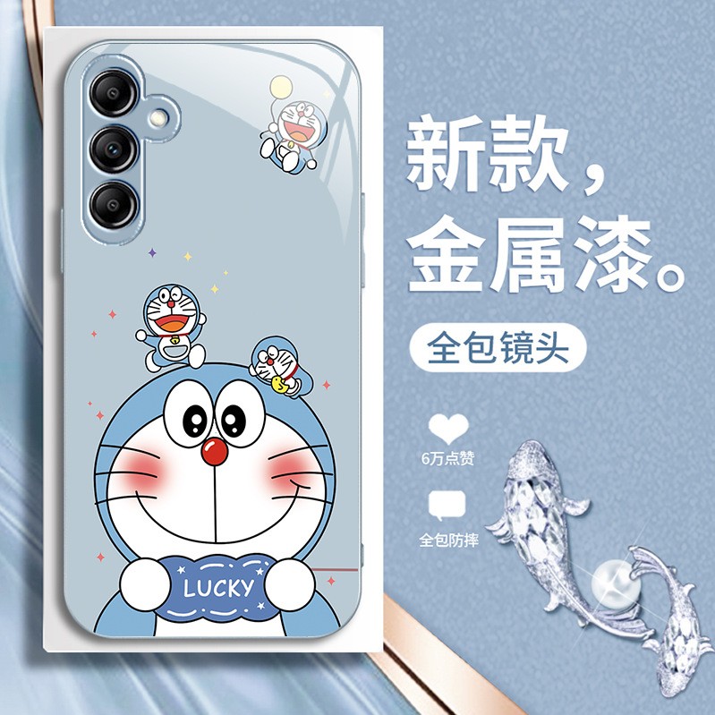 مناسبة لـ Samsung A33 Doraemon A72 الزجاج السائل Fe الزوجين A54 Dingdang Cat A73 Cartoon S30 الرجال والنساء مناسبة لـ Samsung A33 Doraemon A72 الزجاج السائل Fe الزوجين A54 Dingdang Cat A73 Cartoon S30 الرجال والنساء