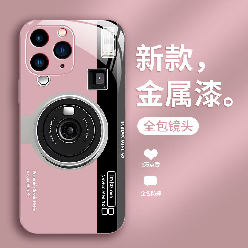 ينطبق على Apple 15/Pro/Plus Creative Camera Apple 11Pro Liquid Glass Shell الكامل المضاد للهبوط ينطبق على Apple 15/Pro/Plus Creative Camera Apple 11Pro Liquid Glass Shell الكامل المضاد للهبوط