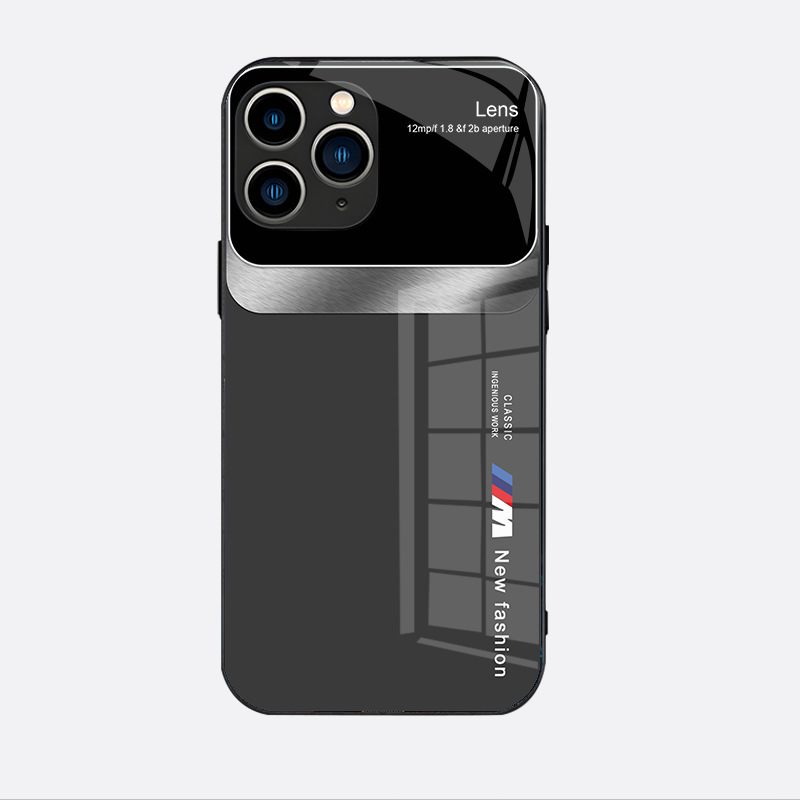 ينطبق على Apple 14 Promax Mobile Case Lens Box BMW Light Luxury Luxury Simple Formerable Glass ينطبق على Apple 14 Promax Mobile Case Lens Box BMW Light Luxury Luxury Simple Formerable Glass