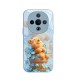 ينطبق على Vivoy50 Mobile Phone Case S20 Cartoon S19 Winnie Bear S17 Blue Flower Pro Liquid Y77 لطيف