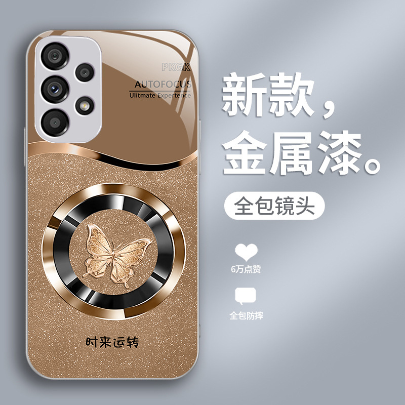 مناسبة لـ Samsung S25 Ultra Case S20 Ring Butterfly S21 Liquid S22 Fashion S23 Drop-Proof Plugh Full Package مناسبة لـ Samsung S25 Ultra Case S20 Ring Butterfly S21 Liquid S22 Fashion S23 Drop-Proof Plugh Full Package
