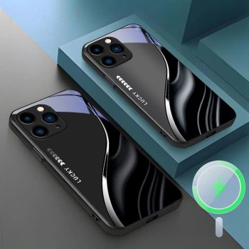 قابلة للتطبيق على Apple 14plus Mobile Phone Case New 12 Internet Celebrity Hot Model 13 Light Luxury 15 Simple 16 anti-fall 11 case magnetic