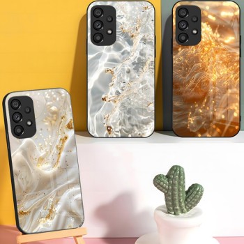 الماء المتدفق والذهب مناسبان لـ Samsung S21 Zhaocai S Glass Ultra Hot بالإضافة