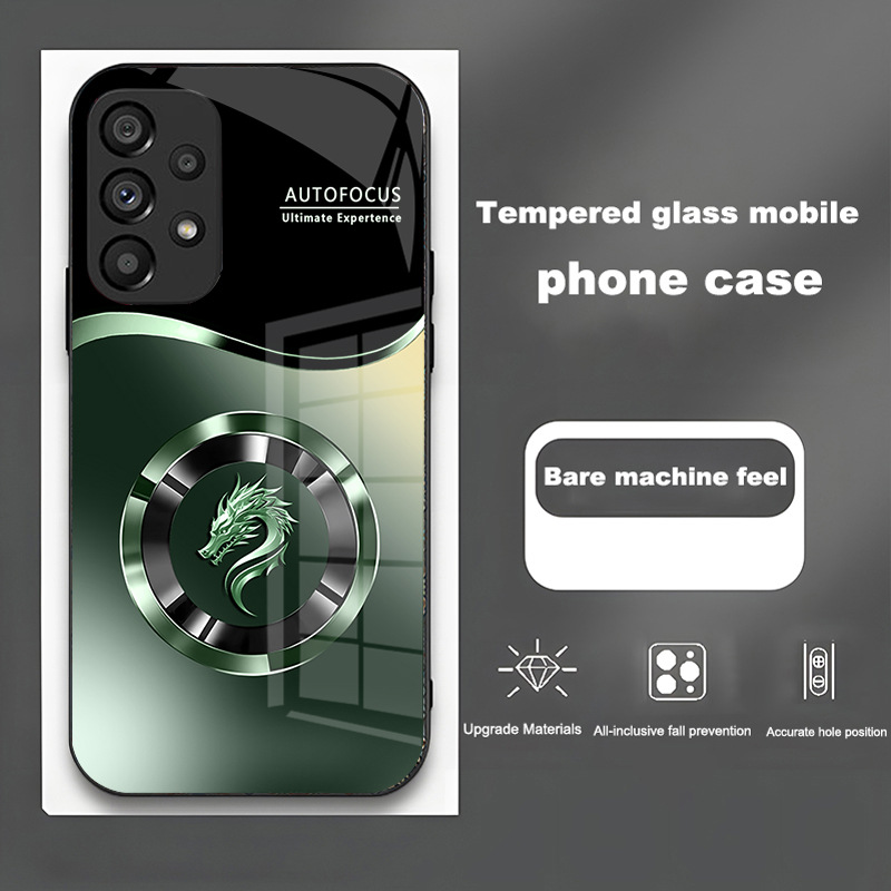 مناسبة لـ Samsung S30EDGE Phone Case S25 Dragon Head Bradient S24 الصينية S22 Glass S8 Ring S9 anti-fall مناسبة لـ Samsung S30EDGE Phone Case S25 Dragon Head Bradient S24 الصينية S22 Glass S8 Ring S9 anti-fall