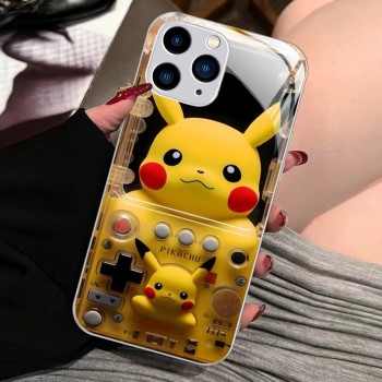 ينطبق على Apple 12 Pikachu 7/14 Gaming Console XSMAX Cartoon Pro Glass Shell 16