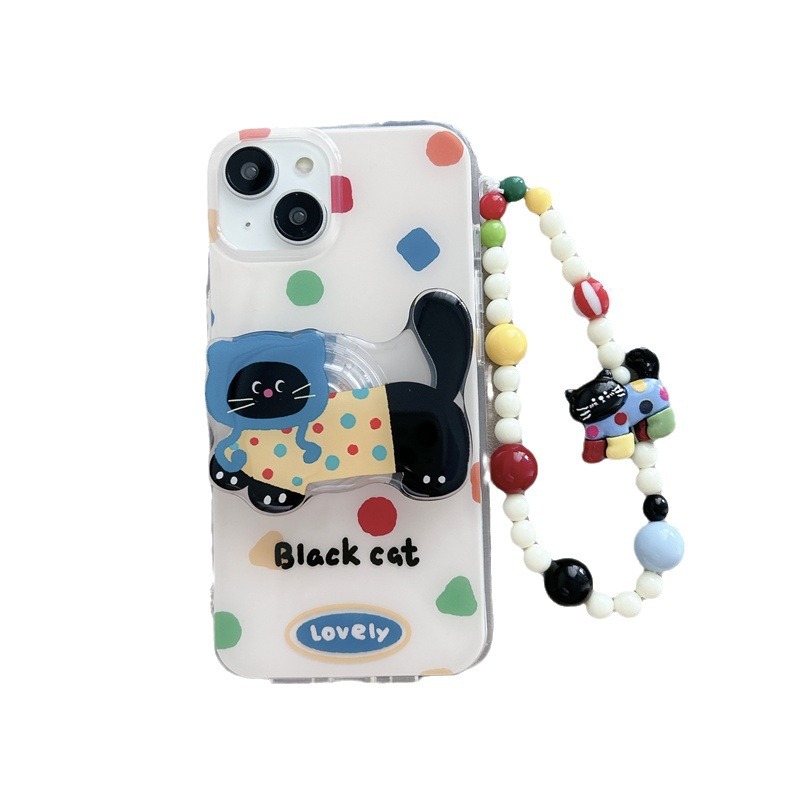 INS القطط الهندسية الملونة المطبقة على iPhone17Promax Apple 16/15 CASE MOLITION CASE 14 مع حامل INS القطط الهندسية الملونة المطبقة على iPhone17Promax Apple 16/15 CASE MOLITION CASE 14 مع حامل