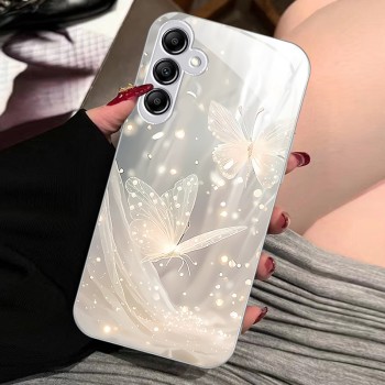 مناسبة لـ Samsung A20 Dream Butterfly S11Plus Class Glass Case A72 Advanced Advanced S21 Package Full Package