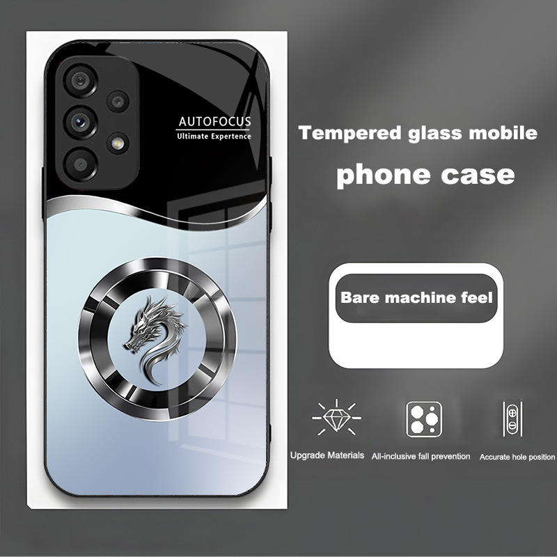 مناسبة لـ Samsung S30EDGE Phone Case S25 Dragon Head Bradient S24 الصينية S22 Glass S8 Ring S9 anti-fall مناسبة لـ Samsung S30EDGE Phone Case S25 Dragon Head Bradient S24 الصينية S22 Glass S8 Ring S9 anti-fall