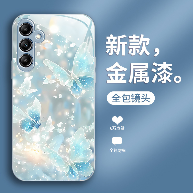مناسبة لـ Samsung A20 Dream Butterfly S11Plus Class Glass Case A72 Advanced Advanced S21 Package Full Package مناسبة لـ Samsung A20 Dream Butterfly S11Plus Class Glass Case A72 Advanced Advanced S21 Package Full Package