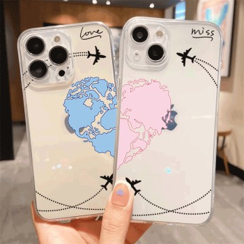 نموذج الزوجين مناسب لـ Apple 15Pro Love Max Transparent بالإضافة