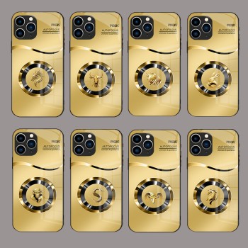 حافظات الهواتف المحمولة المناسبة iPhone مع حلقة ذهبية مقاومة للسقوط والخدش