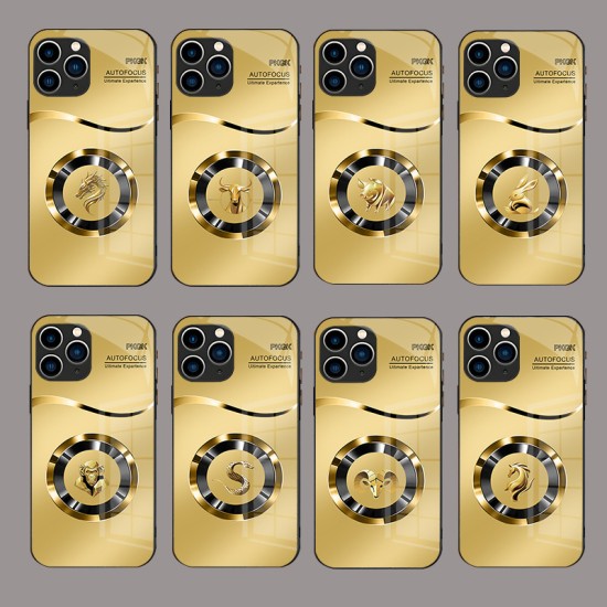 ينطبق على Apple 15 Mobile Phone Case Pro National Trend 16 Business 14 Golden Ring Zodiac 13 All Inclusive 7 Glass Plus بالإضافة
