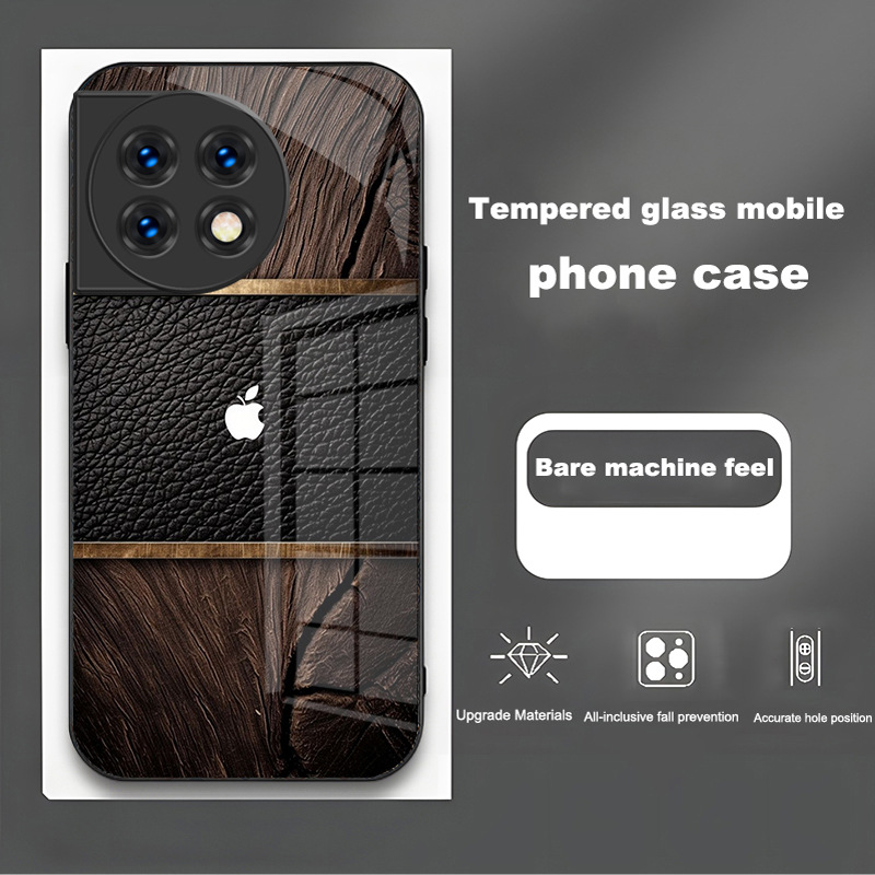 ينطبق على OnePlus ACE5 Case Pro Wood Grain Leather 9r Apple Pattern 3V Smoke 1+10 Glass 13R Creational ينطبق على OnePlus ACE5 Case Pro Wood Grain Leather 9r Apple Pattern 3V Smoke 1+10 Glass 13R Creational