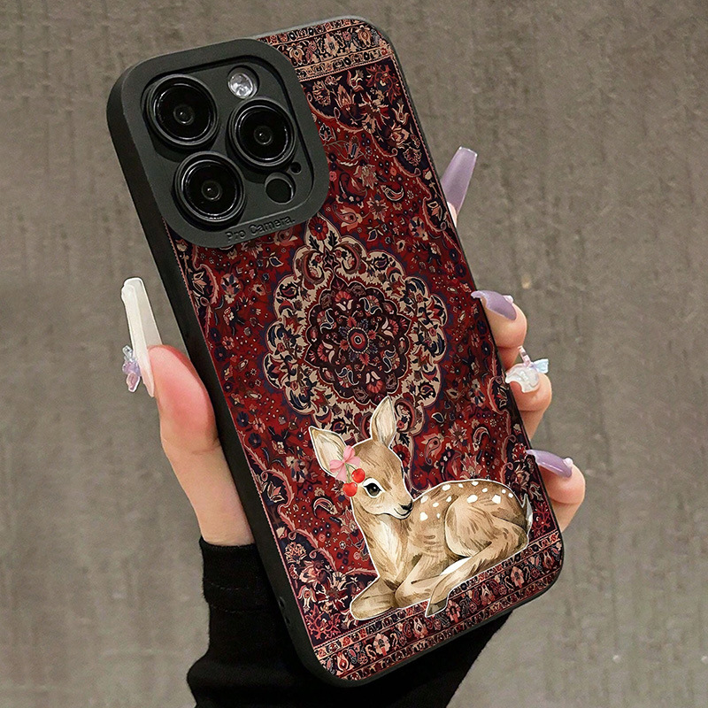 جراب عين الملاك الكرزية الغزال لأجهزة الأيفون iPhone 16Promax/15/14 جراب عين الملاك الكرزية الغزال لأجهزة الأيفون iPhone 16Promax/15/14