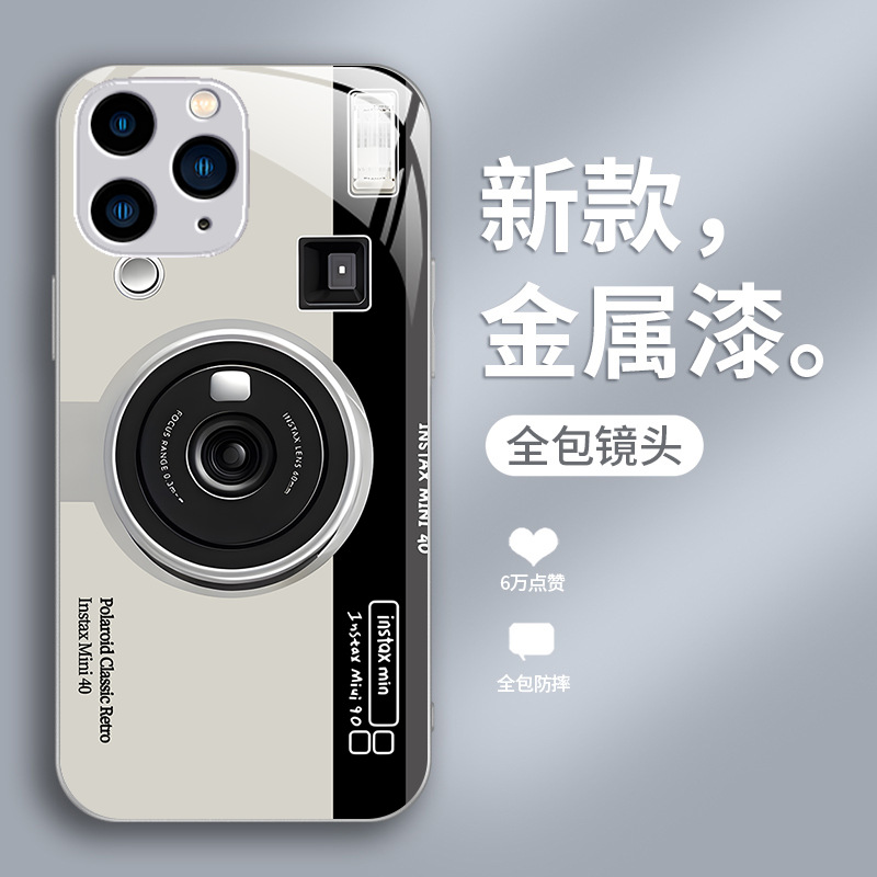 ينطبق على Apple 15/Pro/Plus Creative Camera Apple 11Pro Liquid Glass Shell الكامل المضاد للهبوط ينطبق على Apple 15/Pro/Plus Creative Camera Apple 11Pro Liquid Glass Shell الكامل المضاد للهبوط