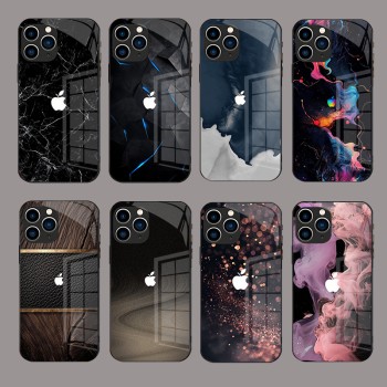 تنطبق على Apple 17 Apple Phone Case 16 Wood Grain Leather Pro Apple Pattern 15 Smoke 14 Glass 13