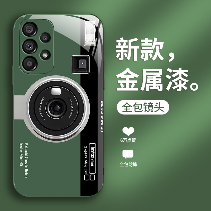 مناسبة لـ Samsung S11Plus New Creative Camera S21 Metal Liquid Glass Shell S30 S21FE شاملة شاملة مناسبة لـ Samsung S11Plus New Creative Camera S21 Metal Liquid Glass Shell S30 S21FE شاملة شاملة
