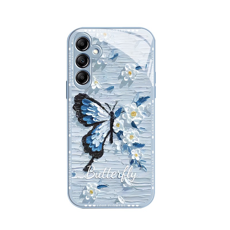 الطلاء الزيتي الفراشة مناسبة لـ Samsung A70 CASE A14 FULLACESS FE-Vall ANDER A20 A30 ANDER GLASS 50 FASHION الطلاء الزيتي الفراشة مناسبة لـ Samsung A70 CASE A14 FULLACESS FE-Vall ANDER A20 A30 ANDER GLASS 50 FASHION