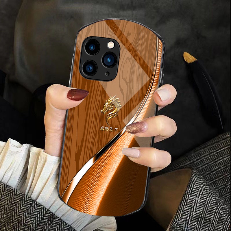 ينطبق على Apple 15Promax Longyou Tianxia 14/13 Oval Pro Wood Grain 11 Simple XR Meteor XS Glass Model ينطبق على Apple 15Promax Longyou Tianxia 14/13 Oval Pro Wood Grain 11 Simple XR Meteor XS Glass Model