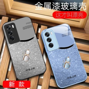 ينطبق على سلسلة OPPO ، قرع ، علبة زجاجية زجاجية سائلة ، تغطية كاملة ، كشط مضاد للسقوط ، الاتجاه الوطني الفاخر الخفيف