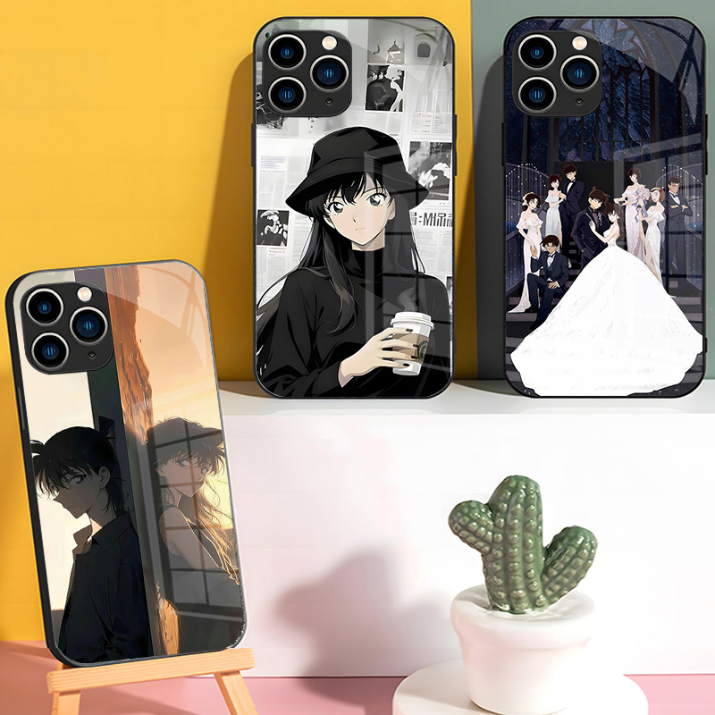 ينطبق على Apple 16Plus Mobile Case 15 Cartoon 14 Newspaper Conan 13 Xiaolan 12 زوجين 11 زجاج XS Love ينطبق على Apple 16Plus Mobile Case 15 Cartoon 14 Newspaper Conan 13 Xiaolan 12 زوجين 11 زجاج XS Love