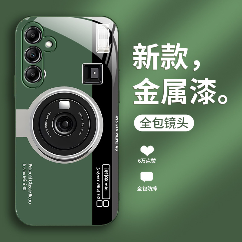 مناسبة لـ Samsunga32 New Creative Camera A52S Metal Liquid Glass Shell A54 Cluse-Intivicive S21FE مناسبة لـ Samsunga32 New Creative Camera A52S Metal Liquid Glass Shell A54 Cluse-Intivicive S21FE