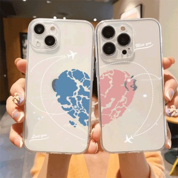 نموذج الزوجين مناسب لـ Apple 15Pro Love Max Transparent بالإضافة