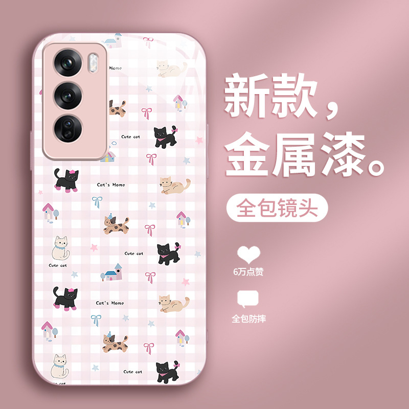 قابلة للتطبيق على OppofIndx8 Mobile Phone Case X7 Cartoon X6 فحص Cat Pro Bear A93 Party A2 Glass Package Full Package قابلة للتطبيق على OppofIndx8 Mobile Phone Case X7 Cartoon X6 فحص Cat Pro Bear A93 Party A2 Glass Package Full Package